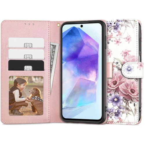 Etui Tech-Protect Wallet Samsung Galaxy A55 5G Blossom Flower