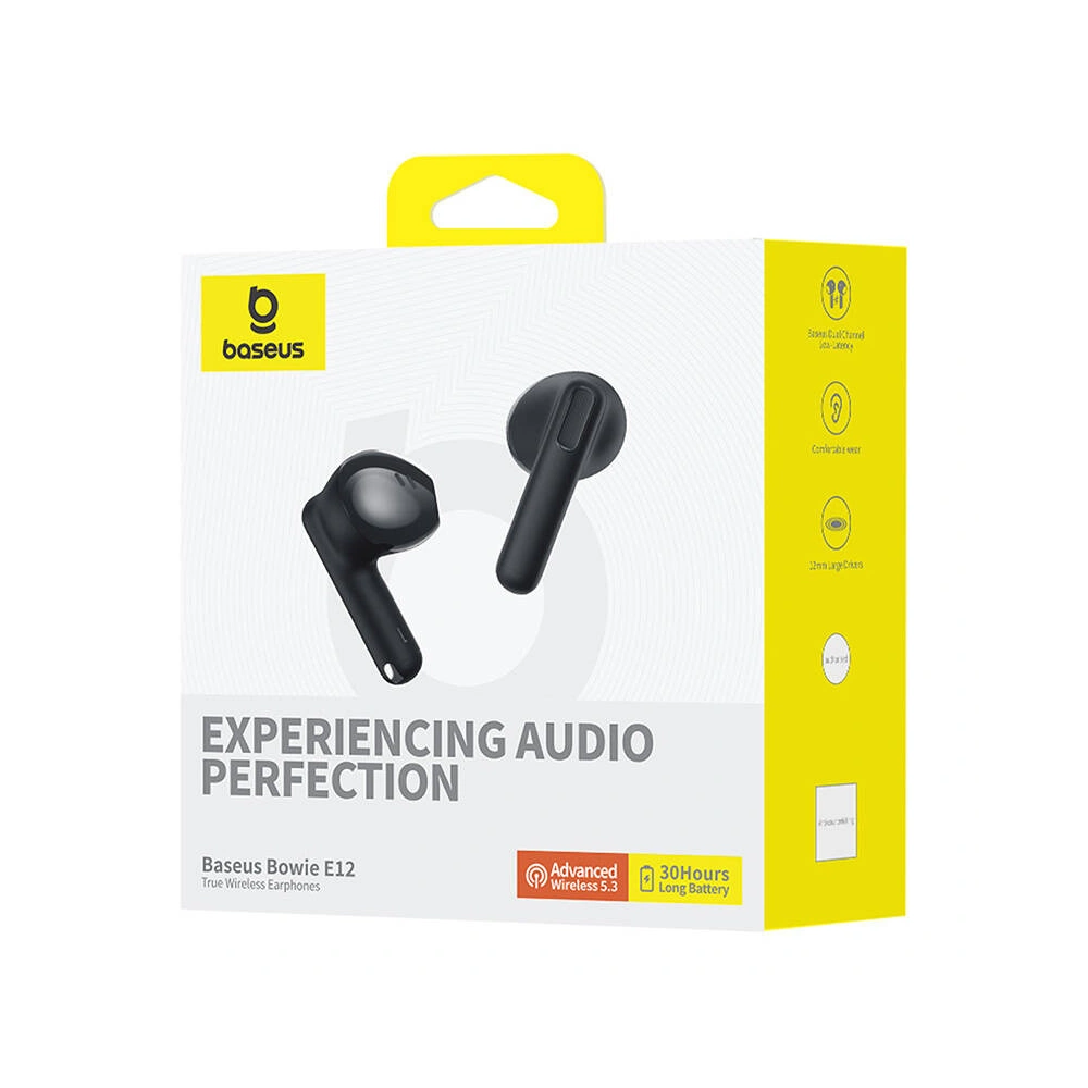 Hurtownia GSM - Căști wireless in-ear TWS Baseus Bowie E12 Bluetooth 5.3 (negru) - BSU4855 - {ean13} - Hurt