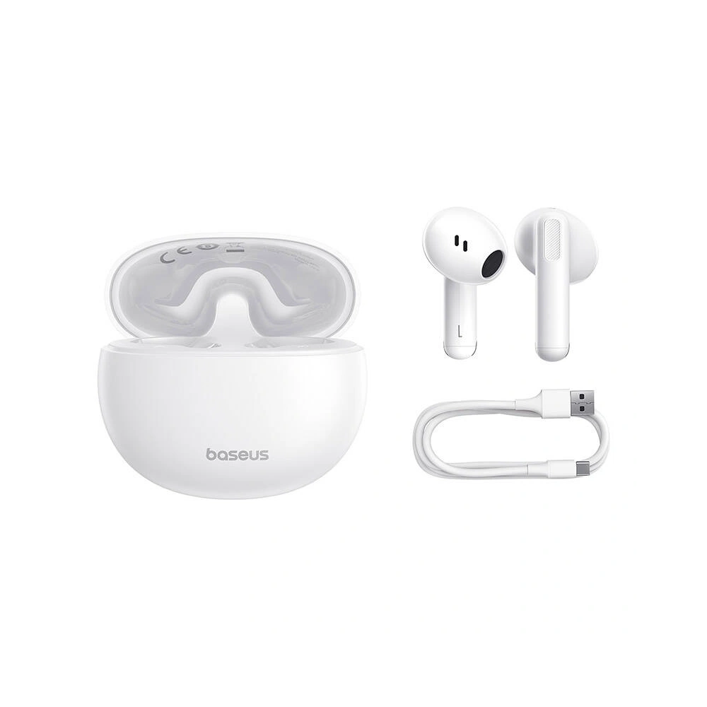 Hurtownia GSM - Bezdrátová sluchátka do uší TWS Baseus Bowie E12 Bluetooth 5.3 (bílé) - BSU4856 - {ean13} - Hurt