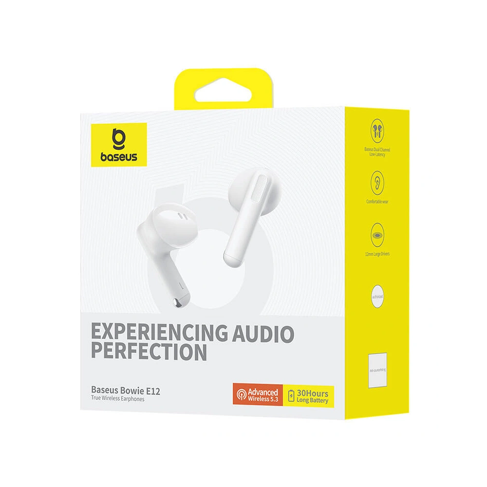 Hurtownia GSM - Drahtlose In-Ear-Kopfhörer TWS Baseus Bowie E12 Bluetooth 5.3 (weiß) - BSU4856 - {ean13} - Hurt
