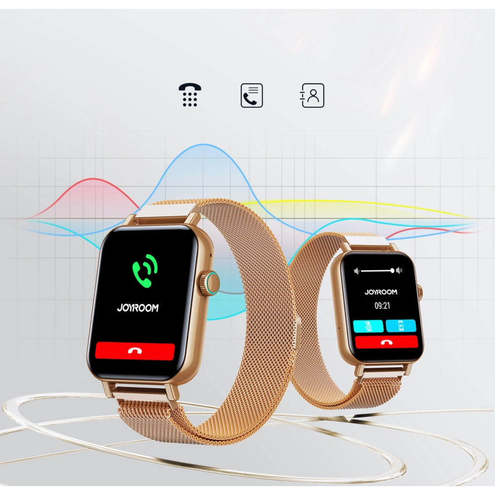 Hurtownia GSM - Chytrý hodinky Joyroom JR-FT5 IP68 Bluetooth 5.3 zlatý - JYR992 - {ean13} - Hurt