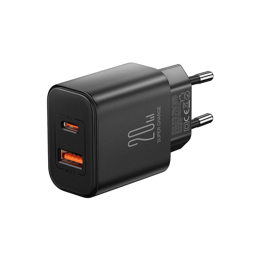 Hurtownia GSM - Ładowarka sieciowa Joyroom JR-TCF05 20W USB-A, USB-C + kabel USB-C / USB-C czarna - JYR994 - {ean13} - Hurt