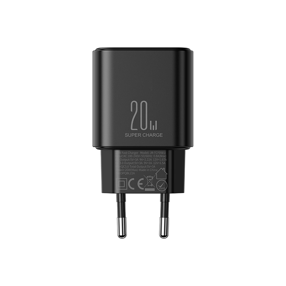 Hurtownia GSM - Ładowarka sieciowa Joyroom JR-TCF05 20W USB-A, USB-C + kabel USB-C / USB-C czarna - JYR994 - {ean13} - Hurt