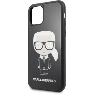 Karl Lagerfeld KLHCN58DLFKBK iPhone 11 Pro czarny/black hard case Iconic Karl Glitter