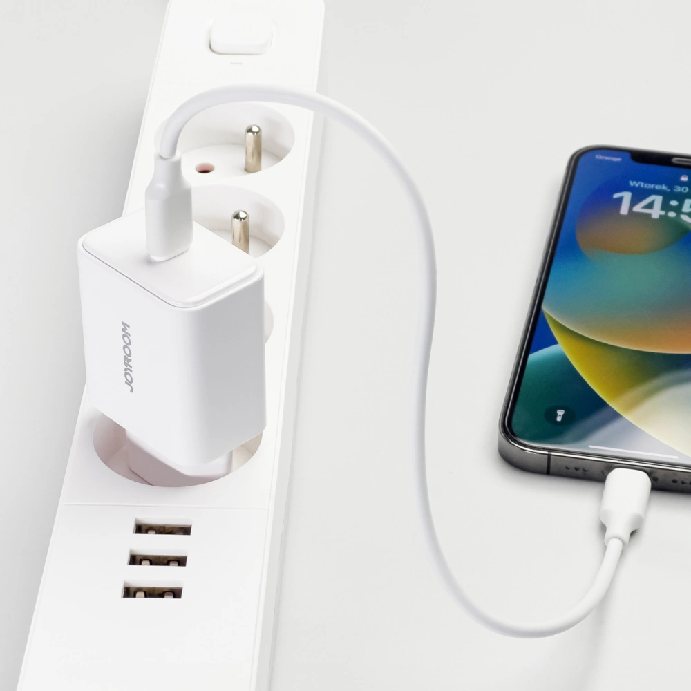 Hurtownia GSM - Hálózati töltő Joyroom JR-TCF06 USB-C PD 20W fehér - JYR997 - {ean13} - Hurt