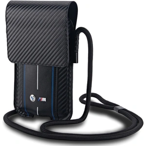 Hurtownia GSM - Torebka BMW BMPSP15XMSCAKL Wallet Bag Carbon Blue Stripes černá/black - BMW669 - {ean13} - Hurt