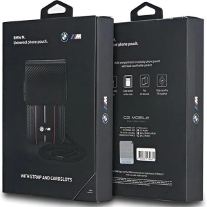 Hurtownia GSM - Torebka BMW BMPSP15XMSCAKR Wallet Bag Carbon Red Stripes czarny/black - BMW670 - {ean13} - Hurt