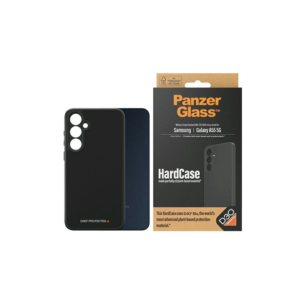 Hurtownia GSM - Etui PanzerGlass HardCase Samsung Galaxy A55 5G D3O 3xMilitary grade negru/black - PZG599 - {ean13} - Hurt