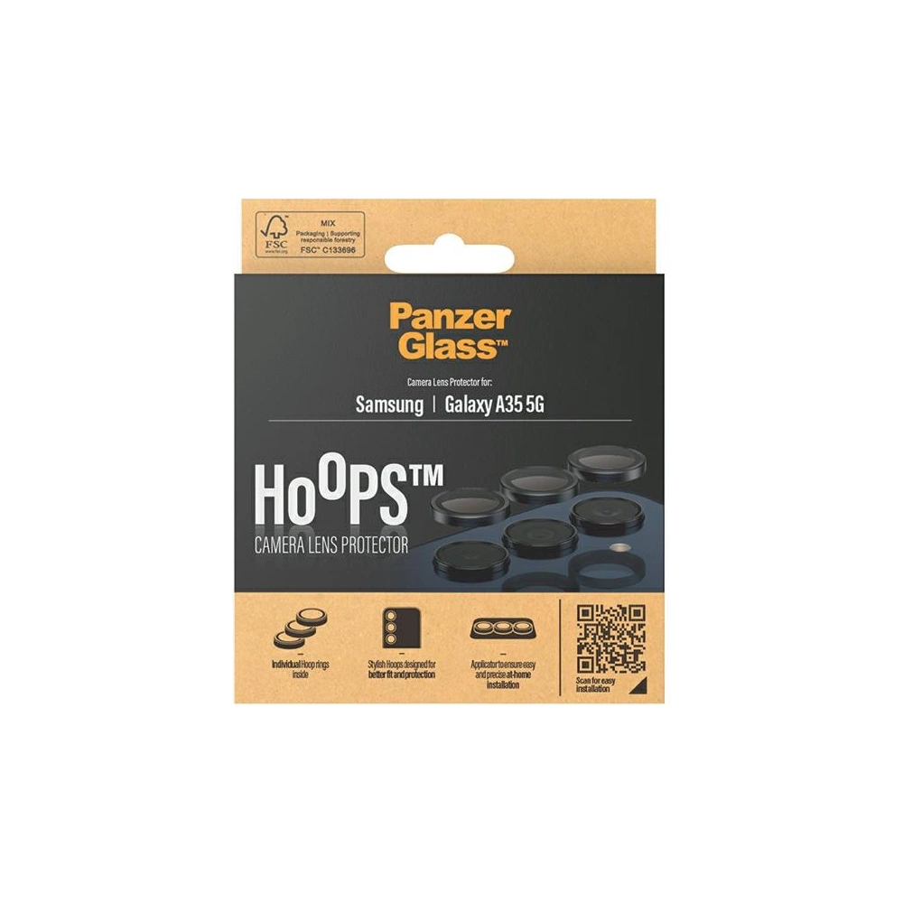 Hurtownia GSM - Sticlă pentru obiectivul aparatului PanzerGlass Hoops Camera Samsung Galaxy A35 5G negru/black - PZG600 - {ean13} - Hurt