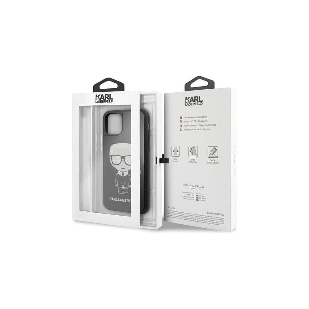 Hurtownia GSM - Karl Lagerfeld KLHCN58DLFKBK iPhone 11 Pro czarny/black hard case Iconic Karl Glitter - KLD113BLK - {ean13} - Hurt