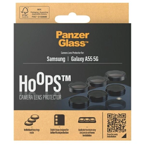 Szkło na obiektyw aparatu PanzerGlass Hoops Camera Samsung Galaxy A55 5G czarny/black