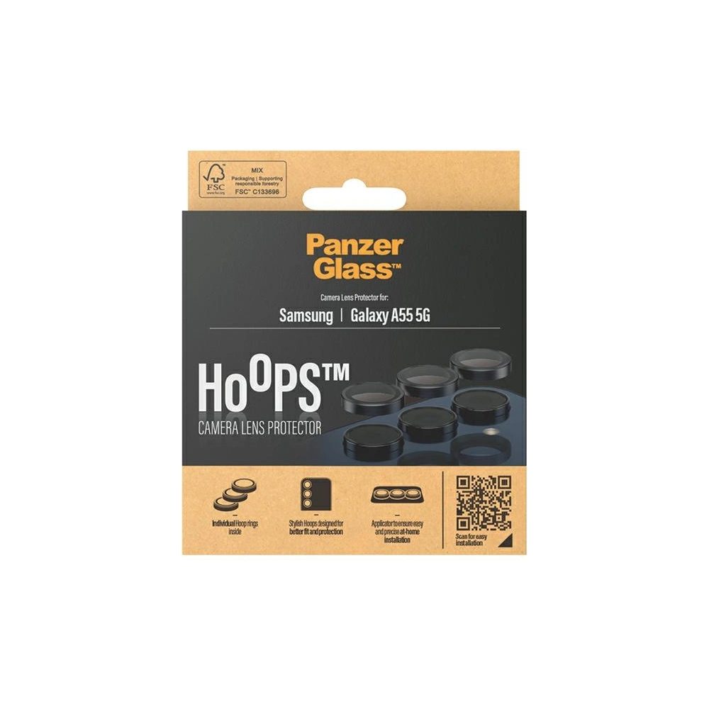 Hurtownia GSM - Glas für das Kameraobjektiv PanzerGlass Hoops Camera Samsung Galaxy A55 5G schwarz/black - PZG601 - {ean13} - Hurt
