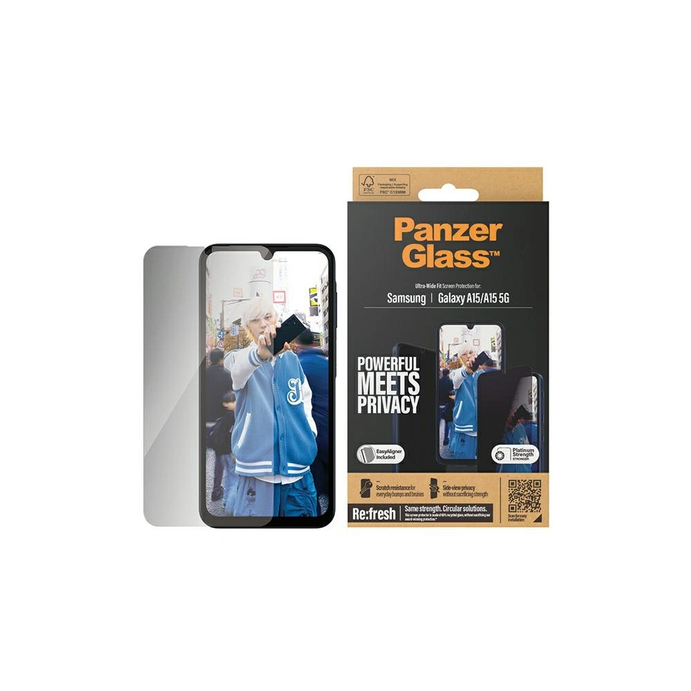 Wholesale PanzerGlass Ultra-Wide Fit Privacy Samsung Galaxy A15 4G / 5G - PZG604 - {ean13} - Hurt