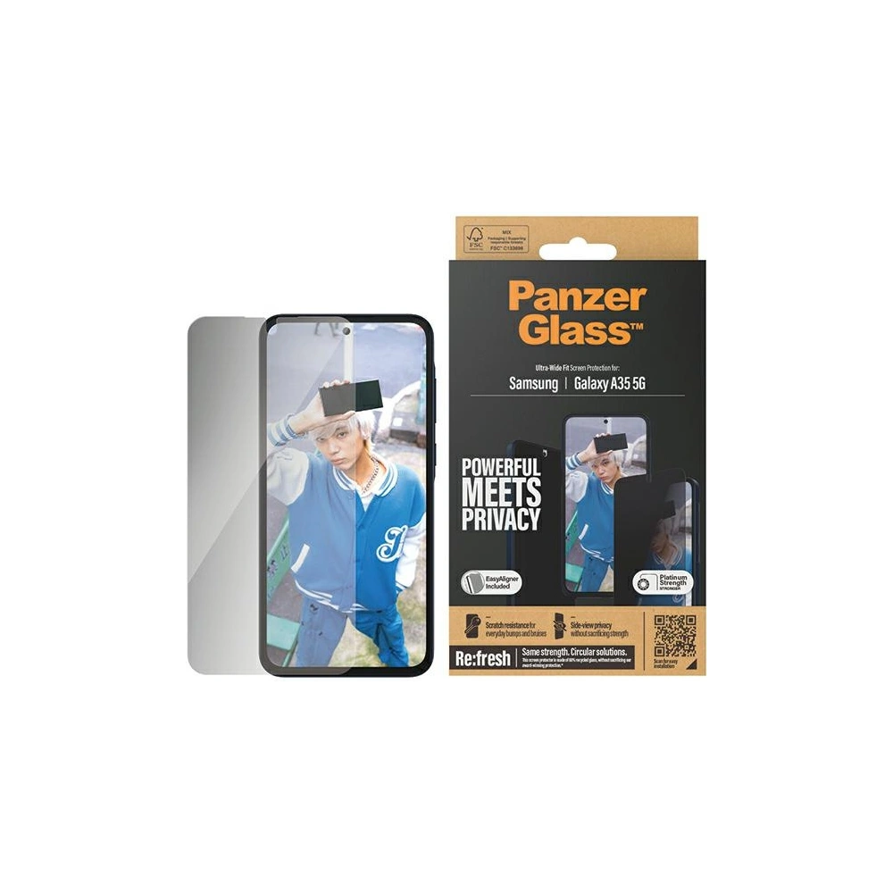 Hurtownia GSM - Sticlă de privatizare PanzerGlass Ultra-Wide Fit Privacy Samsung Galaxy A35 5G - PZG606 - {ean13} - Hurt