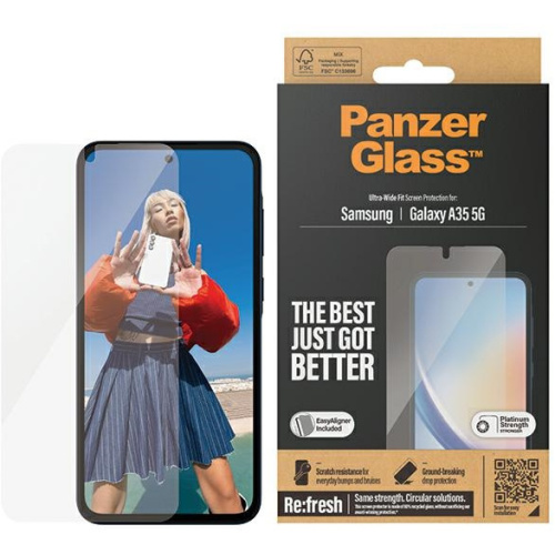 PanzerGlass Distributor - 5711724073571 - PZG607 - PanzerGlass Ultra-Wide Fit Samsung Galaxy A35 5G - B2B homescreen