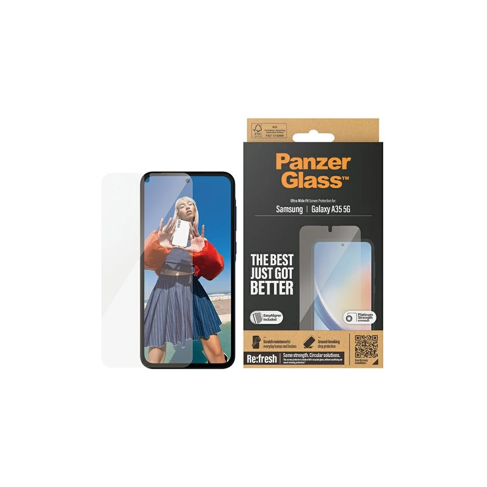 Hurtownia GSM - Sticlă securizată PanzerGlass Ultra-Wide Fit Samsung Galaxy A35 5G - PZG607 - {ean13} - Hurt
