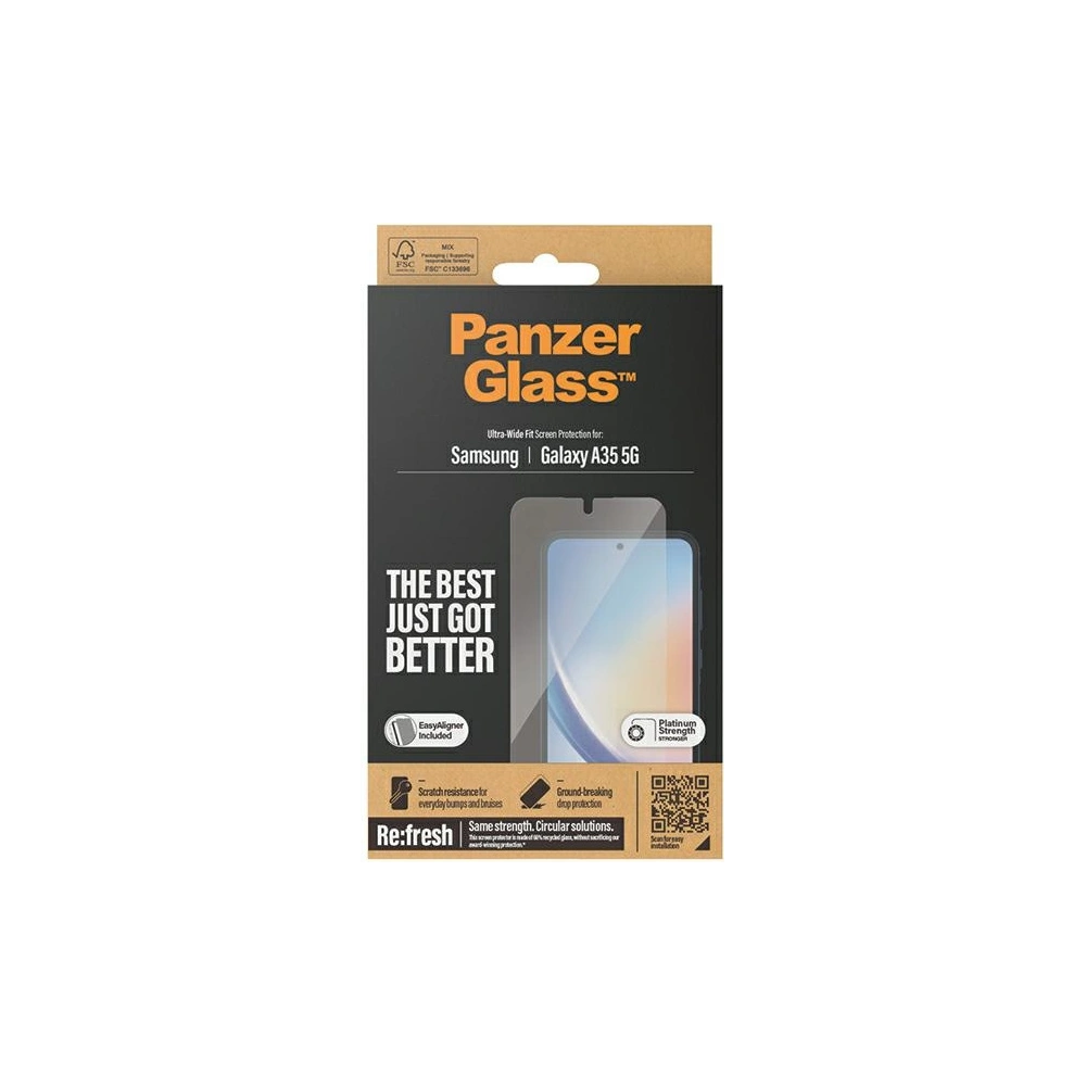Hurtownia GSM - Sticlă securizată PanzerGlass Ultra-Wide Fit Samsung Galaxy A35 5G - PZG607 - {ean13} - Hurt
