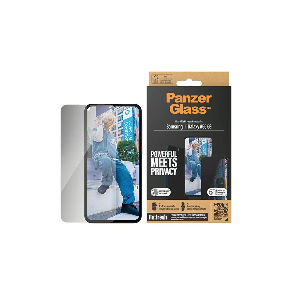Hurtownia GSM - Privatisierendes Glas PanzerGlass Ultra-Wide Fit Privacy Samsung Galaxy A55 5G - PZG608 - {ean13} - Hurt