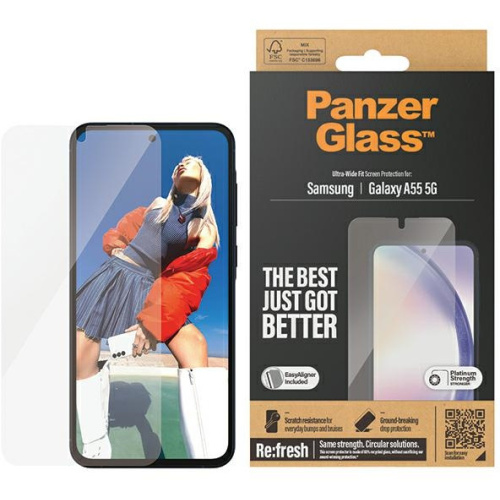 PanzerGlass Distributor - 5711724073588 - PZG609 - PanzerGlass Ultra-Wide Fit Samsung Galaxy A55 5G - B2B homescreen