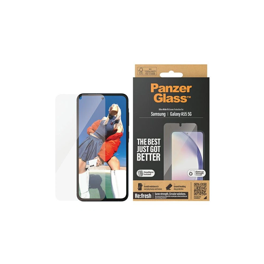 Hurtownia GSM - Gehärtetes Glas PanzerGlass Ultra-Wide Fit Samsung Galaxy A55 5G - PZG609 - {ean13} - Hurt
