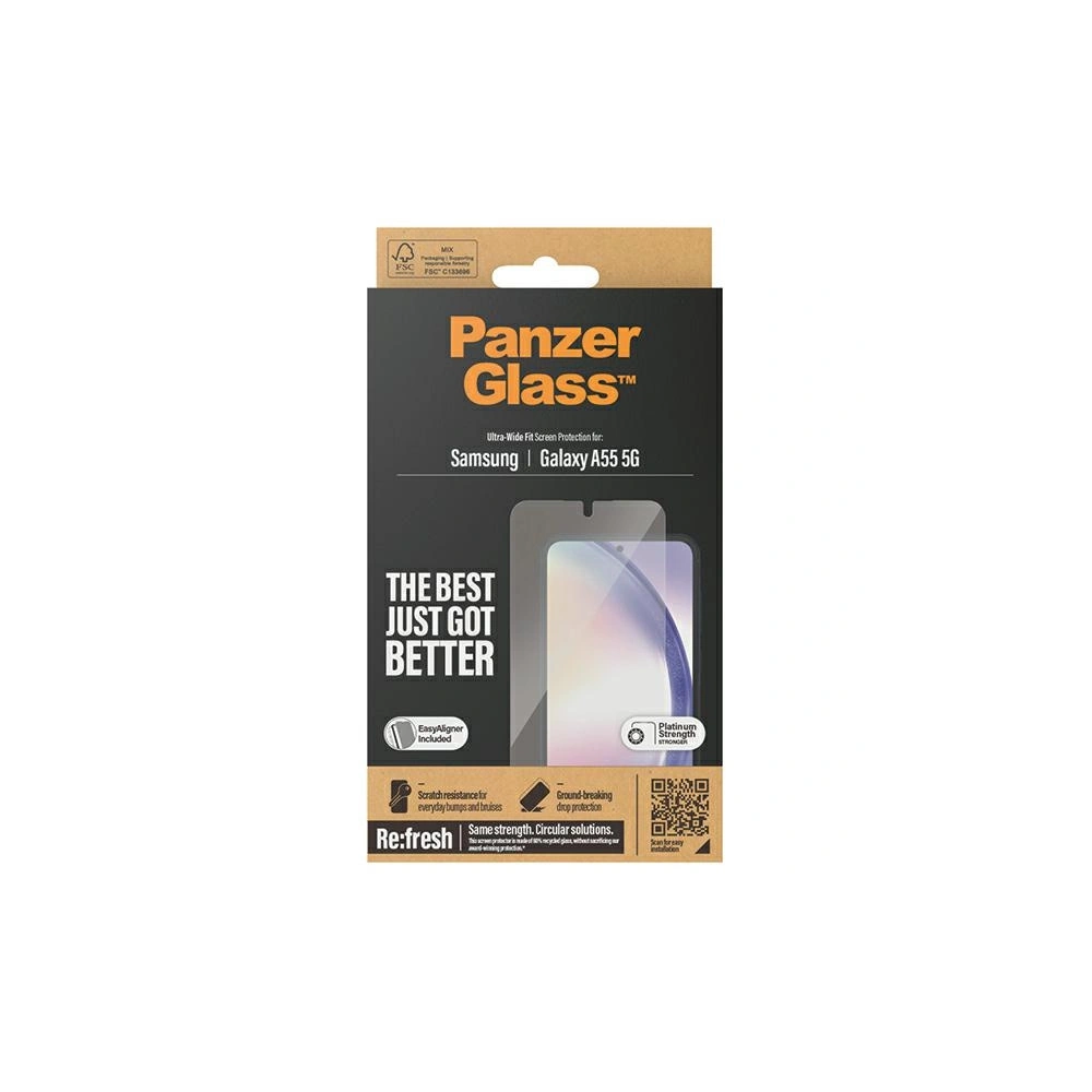 Hurtownia GSM - Sticlă securizată PanzerGlass Ultra-Wide Fit Samsung Galaxy A55 5G - PZG609 - {ean13} - Hurt