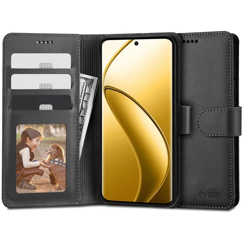Hurtownia GSM - Etui Tech-Protect Wallet Realme 12 Pro 5G / 12 Pro+ Plus 5G Fekete - THP2720 - {ean13} - Hurt