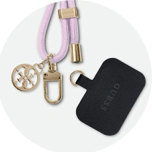Pasek Guess GUOUCNMG4EU Universal CBDY Cord Nylon 4G Metal Charm liliový/lila