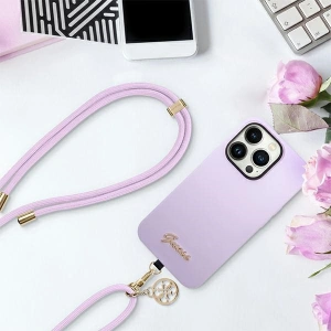 Pasek Guess GUOUCNMG4EU Universal CBDY Cord Nylon 4G Metal Charm liliový/lila