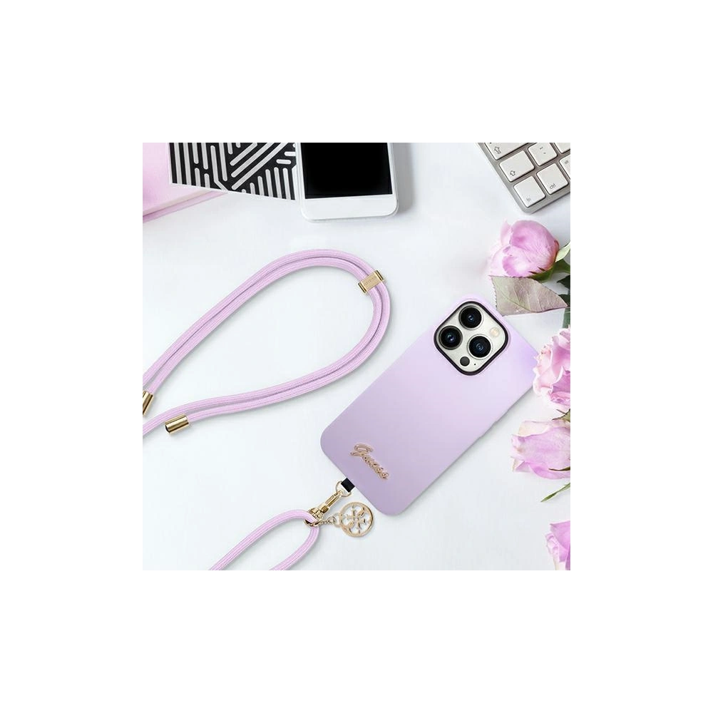 Hurtownia GSM - Pasek Guess GUOUCNMG4EU Universal CBDY Cord Nylon 4G Metal Charm liliový/lila - GUE3361 - {ean13} - Hurt
