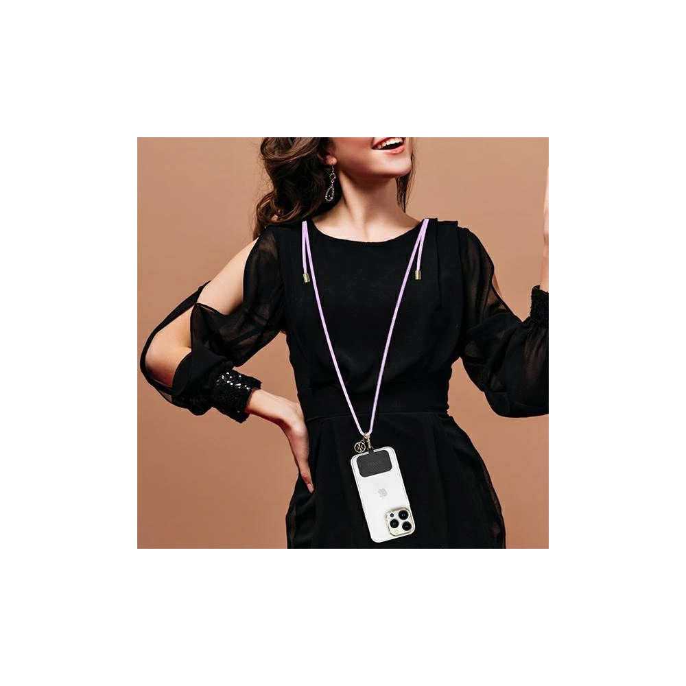 Hurtownia GSM - Pasek Guess GUOUCNMG4EU Universal CBDY Cord Nylon 4G Metal Charm liliový/lila - GUE3361 - {ean13} - Hurt