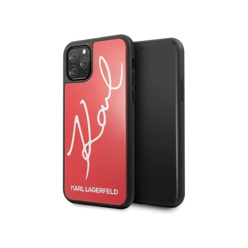 Hurtownia Karl Lagerfeld - 3700740467565 - KLD116RED - Karl Lagerfeld KLHCN58DLKSRE iPhone 11 Pro czerwony/red hard case Signature Glitter - B2B homescreen