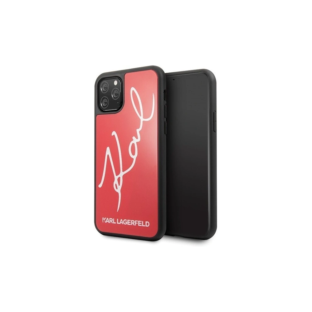Hurtownia GSM - Karl Lagerfeld KLHCN58DLKSRE iPhone 11 Pro czerwony/red hard case Signature Glitter - KLD116RED - {ean13} - Hurt