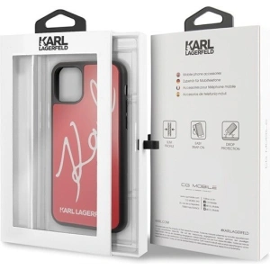Hurtownia GSM - Karl Lagerfeld KLHCN58DLKSRE iPhone 11 Pro czerwony/red hard case Signature Glitter - KLD116RED - {ean13} - Hurt
