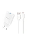 Nabíječka do sítě Dudao A4EU USB-A 2.1A + kabel USB-A / Lightning bílá