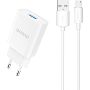 Hurtownia GSM - Síťová nabíječka Dudao A4EU USB-A 2.1A + kabel USB-A / micro USB bílá - DDA322 - {ean13} - Hurt