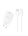 Hurtownia GSM - Síťová nabíječka Dudao A4EU USB-A 2.1A + kabel USB-A / micro USB bílá - DDA322 - {ean13} - Hurt
