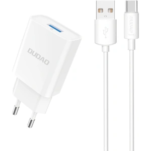 Hurtownia GSM - Nabíječka Dudao A4EU USB-A 2.1A + kabel USB-A / USB-C bílá - DDA323 - {ean13} - Hurt