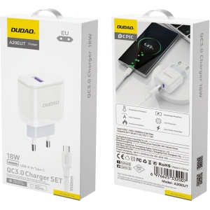 Hurtownia GSM - Síťová nabíječka Dudao A20EU USB-A 18W + kabel USB-A / USB-C bílá - DDA325 - {ean13} - Hurt