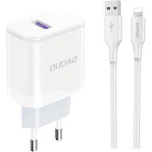 Hurtownia GSM - Nabíječka Dudao A20EU USB-A 18W + kabel USB-A / Lightning bílá - DDA326 - {ean13} - Hurt