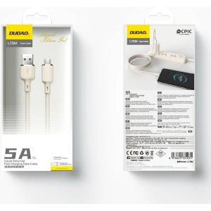 Wholesale Dudao L7SM cable USB-A / microUSB 5A 1m beige - DDA327 - {ean13} - Hurt