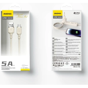 Hurtownia GSM - Kabel Dudao L7SC USB-A / USB-C 5A 1m béžový - DDA328 - {ean13} - Hurt