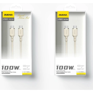 Hurtownia GSM - Kabel Dudao L7SCC USB-C / USB-C 100W 2m béžový - DDA331 - {ean13} - Hurt