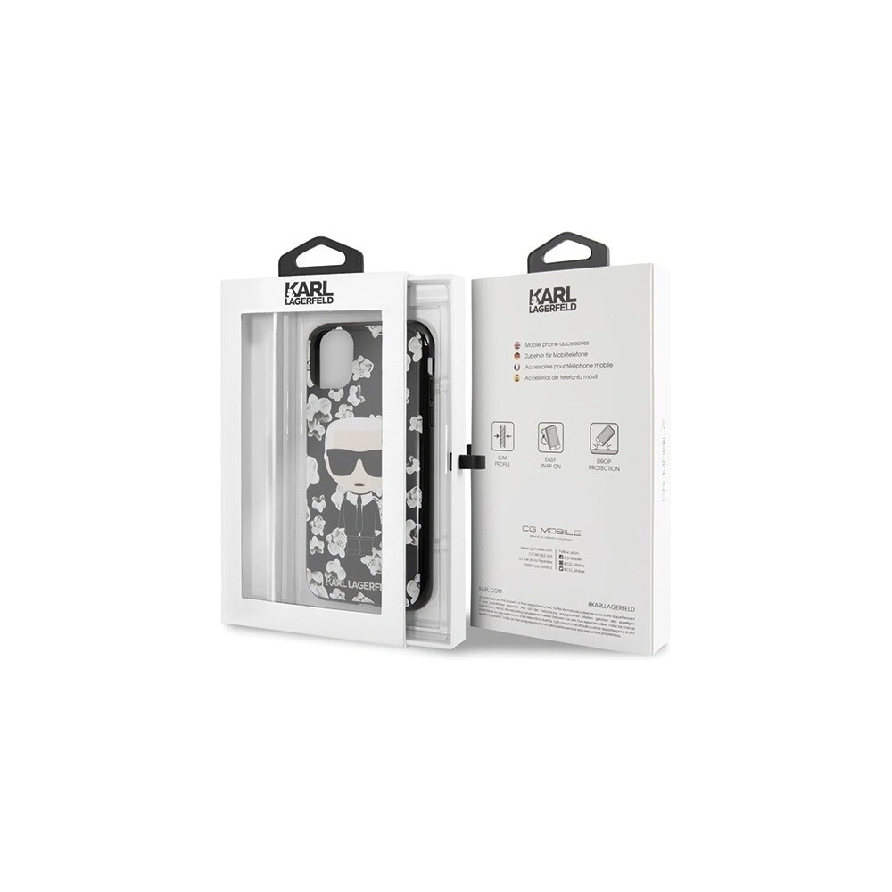 Hurtownia GSM - Karl Lagerfeld KLHCN58FLFBBK iPhone 11 Pro czarny/black Flower Ikonik Karl - KLD117BLK - {ean13} - Hurt
