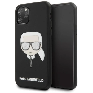 Karl Lagerfeld KLHCN58GLBK iPhone 11 Pro black Iconik Embossed & Glitter