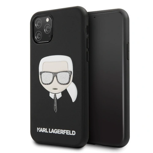 Karl Lagerfeld KLHCN58GLBK iPhone 11 Pro czarny/black Iconik Embossed & Glitter