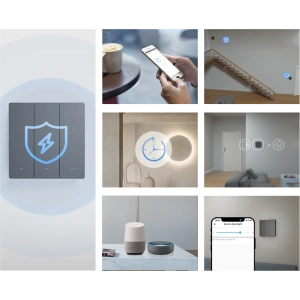 Wholesale Sonoff smart switch 2-channel wall-mounted Wi-Fi black - SNF151 - {ean13} - Hurt