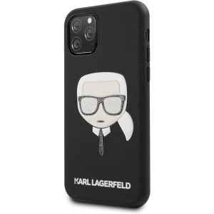 Karl Lagerfeld KLHCN58GLBK iPhone 11 Pro black Iconik Embossed & Glitter