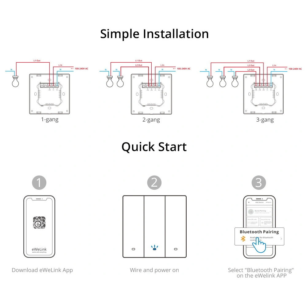 Hurtownia GSM - Intelligent switch Sonoff cu 2 canale, montat pe perete, Wi-Fi, negru - SNF151 - {ean13} - Hurt