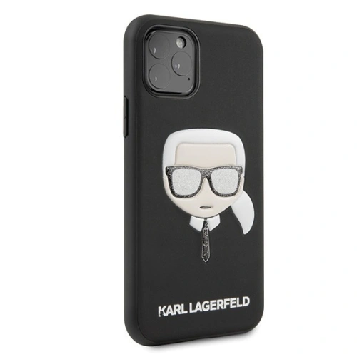 Karl Lagerfeld KLHCN58GLBK iPhone 11 Pro czarny/black Iconik Embossed & Glitter