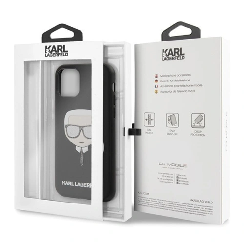 Karl Lagerfeld KLHCN58GLBK iPhone 11 Pro czarny/black Iconik Embossed & Glitter